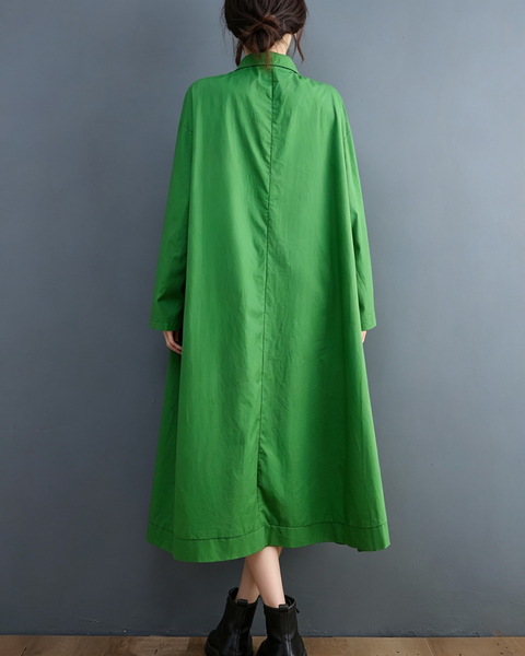 ellazhu Women's Oversized Cutout Long Sleeve Shirt Maxi Dress Boho GX037