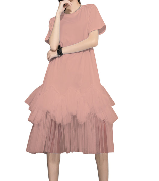 ❤ellazhu Tshirt Oversized Tulle Tutu Dresses GY2266