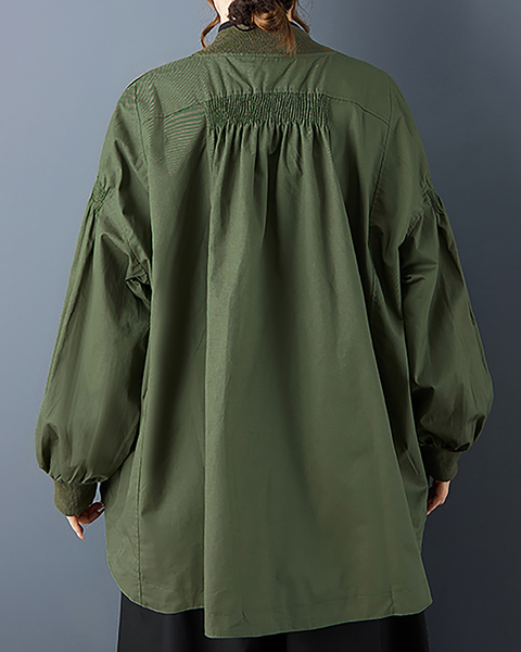 ellazhu Women's Coats Mock Neck Solid Long Sleeve Zip Up Plus Size High-low Hem Side Pockets GZ697 Black