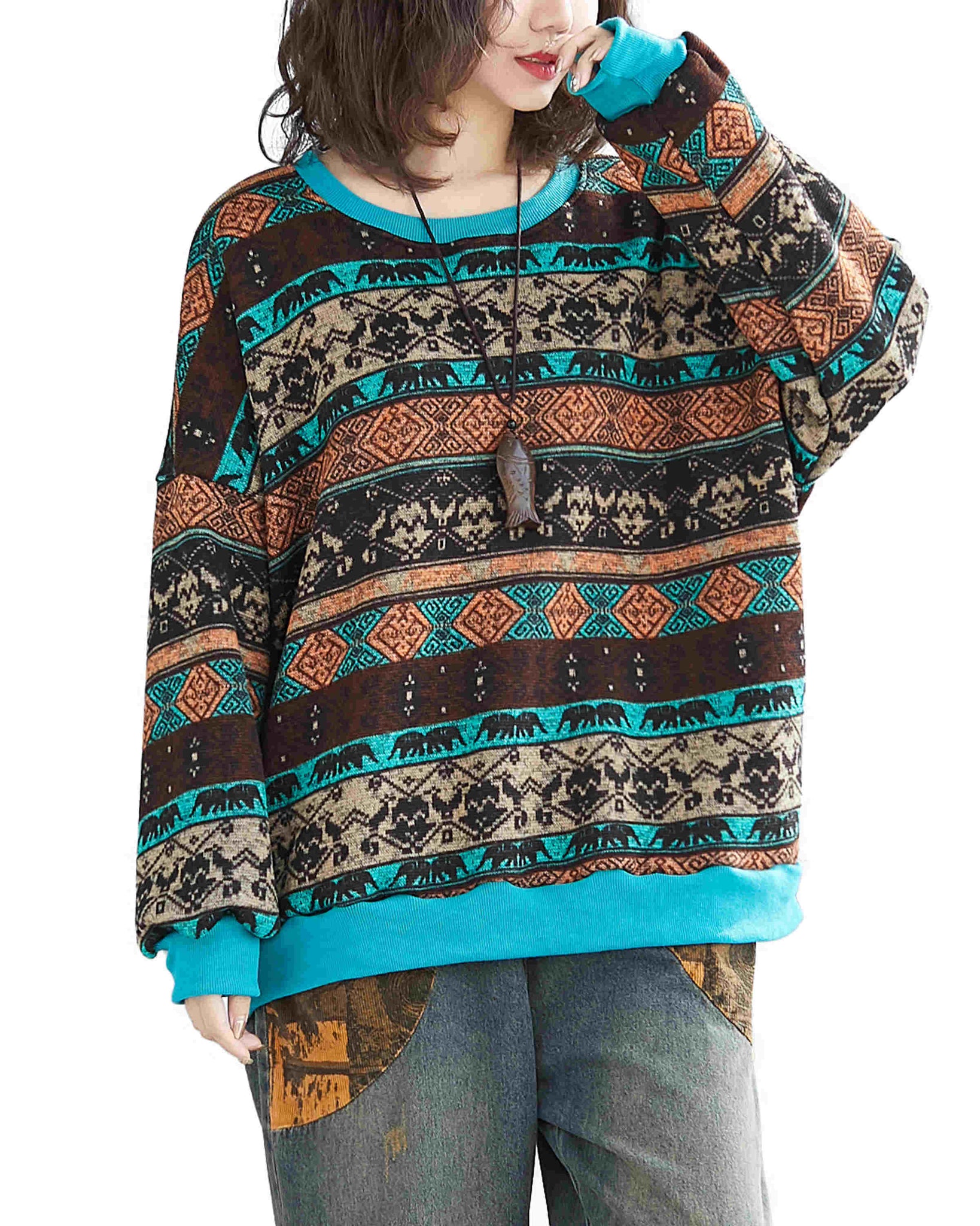 ellazhu Pullover Sweatshirt Sweater GA2105