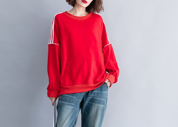 ellazhu Women Loose Long Sleeve Fall Casual Pullover Sweatshirt Sweater GA2113