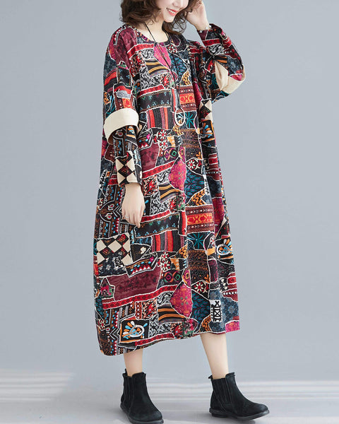 ellazhu Oversized Printing Dresses GA2205