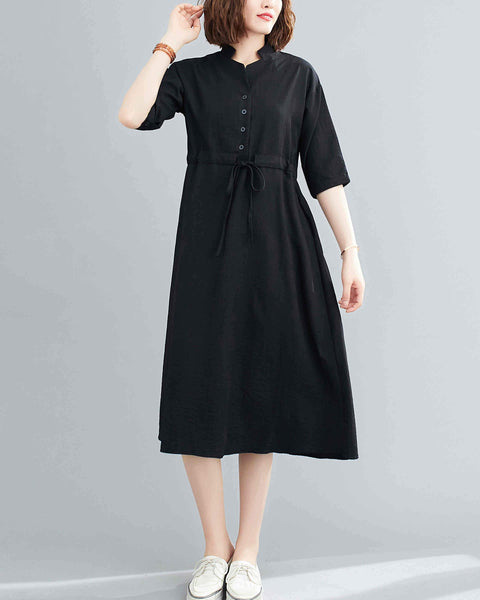 ellazhu Women V-Neck Midi Dresses GA2268
