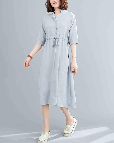 ellazhu Women V-Neck Midi Dresses GA2268