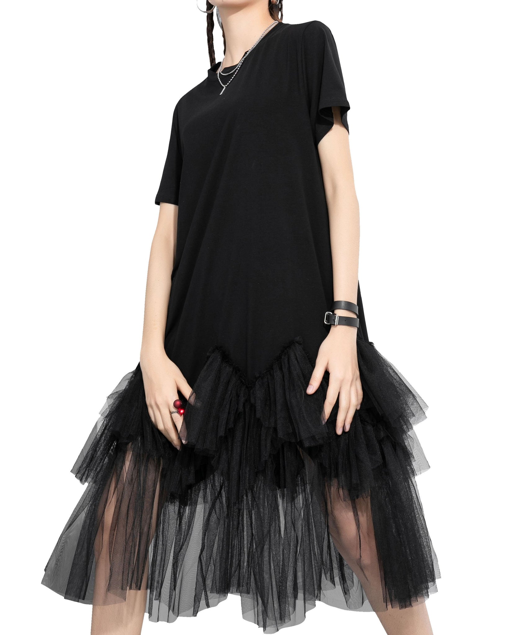 tulle shirt dress Aria Embroidered Tulle Button Up Midaxi Shirt Dress
